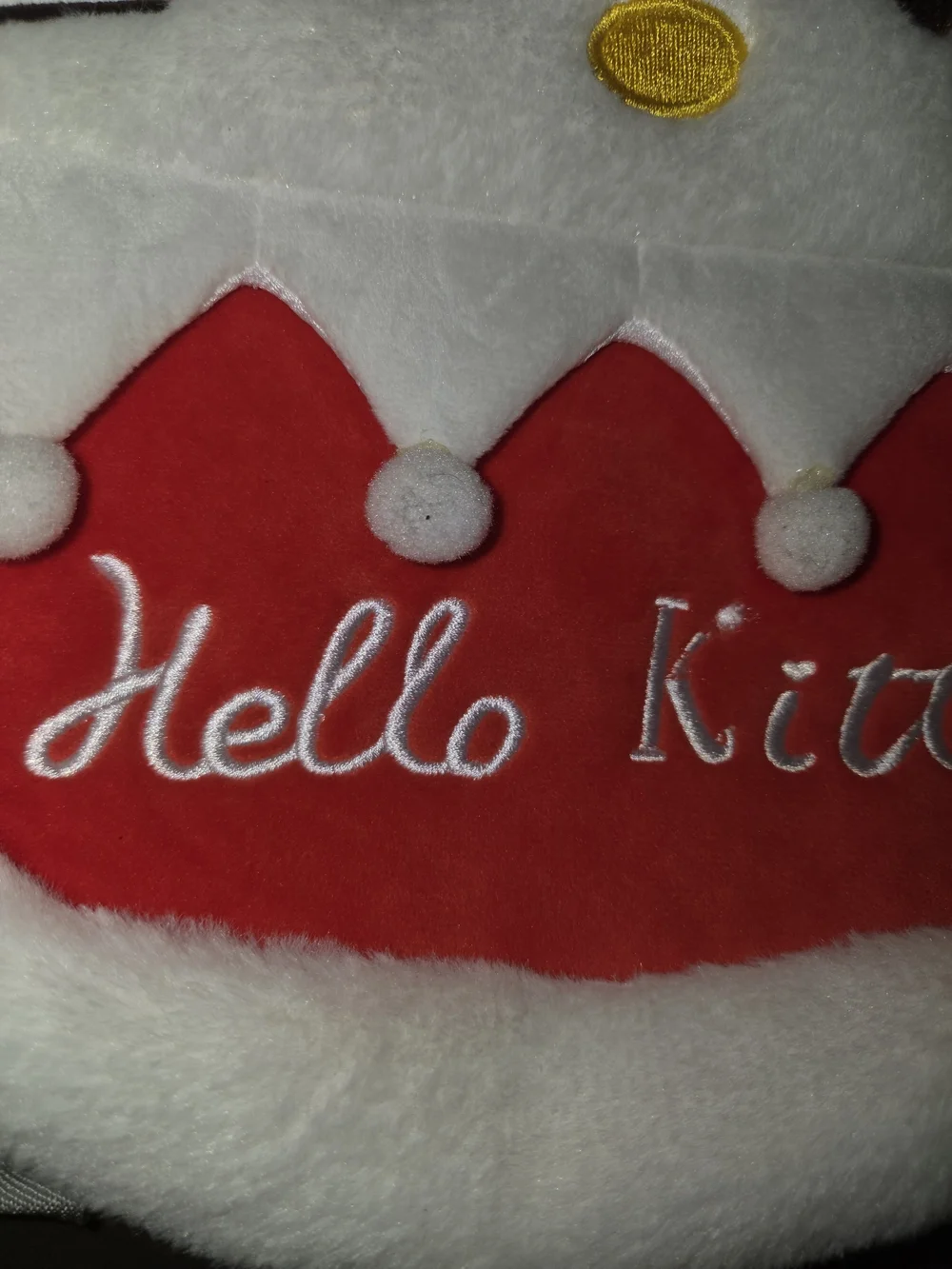 Hello Kitty Kids White & Red Plush Backpack